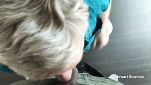 Cocksucker Stewart Bowman services a 10 inch Black Cock