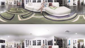 VR 360 - PAWG AJ APPLEGATE RIDES YOUR BBC FOR HER FIRST