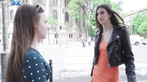 Lina Luxa - Slender babe Lina Luxa DP threesome with Mike Angelo and Lutro