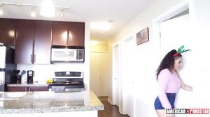 Naughty Latina Fucks Stepbrother For Christmas