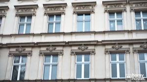 Nikki Hill - Hostel interracial sex with gorgeous blonde in HD