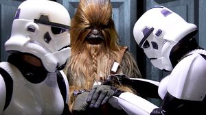 Sex on the spaceship of Star Wars parody