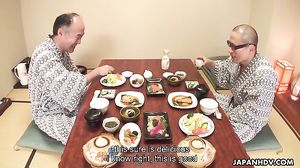 Japanhdv - Minako Uchida gets rammed by two horny dudes