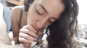 Deepthroat and Swallow From College Chick