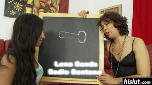 Wet oral featuring two sexy Latinas