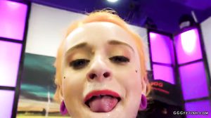 Tattooed teen azura alii shows facials cums and dp