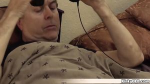 Naughty teen begging for fuck to her old grandpa