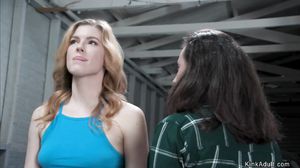 Lesbian stepsisters anal fuck in garage