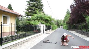 Horny Croatian teen Freye Dee gets a deep anal banging by big black cock GP1229