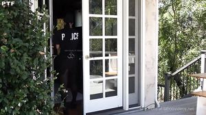 Bimbo milf police officer gets fucked like a filthy whore