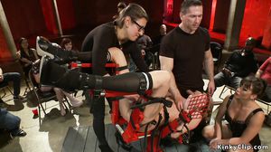 Interracial public anal gangbang