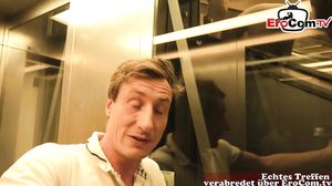 Casting mit deutschen blonden Model Studentin