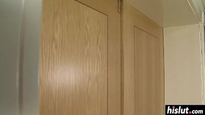 Sexy brunette gives oral to her boss