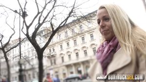 Christen Courtney face-fucked in public