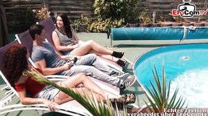 German anal sluts at outdoor threesome ffm