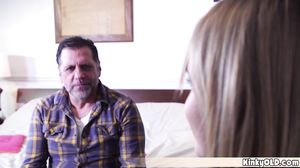 Petite teen satisfying big cocked granpa