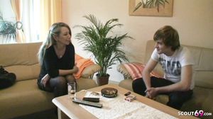 German Stepmom Teach Young Virgin Guy How to Fuck when