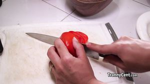 Tranny welcomed her stud with good fuck