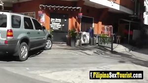 Asian teen is wearing black lingerie