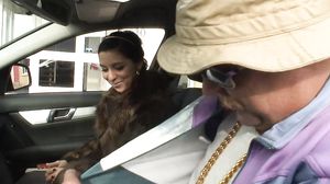 Dutch exotic Salma gets driving lessons