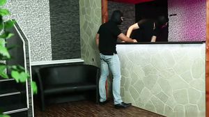 Vicktoria Redd Is Forced To Suck The Cocks Of Two Maske