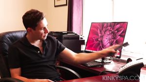 KIS - Athletic blonde babe massaged from the inside out