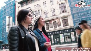 horny milfs on street seducen guy for real sex