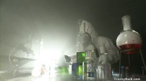 Huge tits shemale anal fucks male