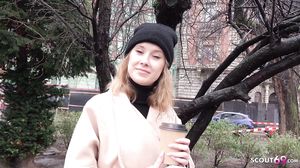 GERMAN SCOUT - SLIM COLLEGE GIRL TRICKED TO FUCK AT PIC