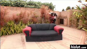 Ebony Moura got fucked from behind