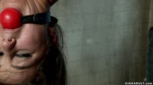 Kidnapper rough bangs babe in bondage