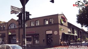 german instagram girl influencer public pick up