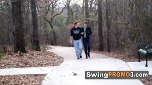 Softcore swinger sex in the shower