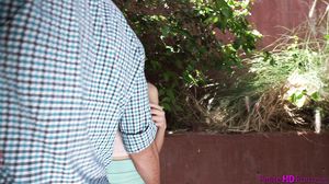 Skinny Russian teenie dildoing herself