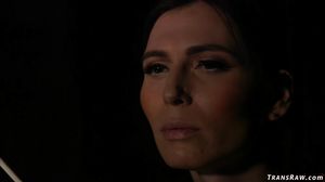 Shemale photographer fucks busty model