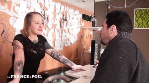 La France A Poil - Chubby Inked Blonde Slut In Lingerie