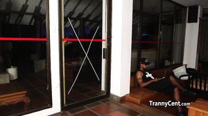 Busty teen shemale fucks hard