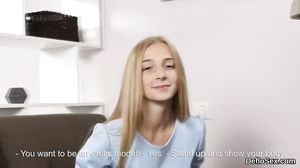 Passionate teenie fingers narrow cunt until she is havi