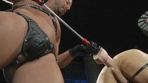 Stud inserts a toy deep inisde hunks ass