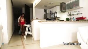 Guy bangs mature tranny ass