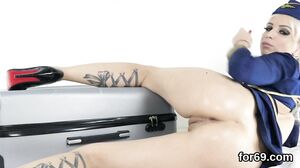 Lesbian dolls open up their intense ass holes and fuck