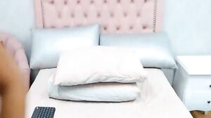 Brunette Babe Giggles And Strip Wildly Live