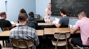 Huge tits MILF professor dp banged