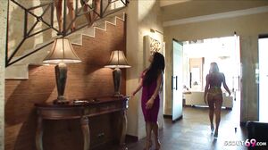 Wife suprise Old Husband with Teen FFM 3Some and Watch