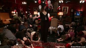 Bdsm anal sex at birthday orgy