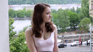 Elis Aka Jessica Blue - Some Pissing Action On The Balc