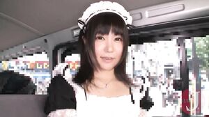 Japanese Girl in Maid Cost Gets Creampied by Stranger
