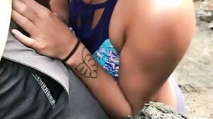 Tiny Asian Gives Blowjob Outdoors