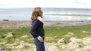 Passionate first date sex on a beach