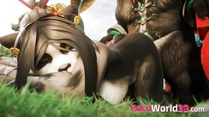 Anime Busty Heroes Gets Their Cunt Tore Open by a Big Fat Cock